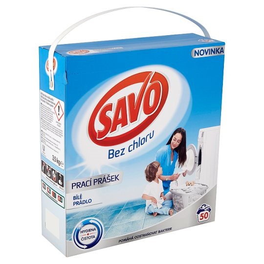 Savo 50dávek/3.5kg na bílé | Prací prostředky - Prací prášky Savo 50dávek/3.5kg na bílé | Prací prostředky - Prací prášky
